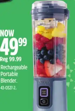 Canadian Tire Ninja Rechargeable Portable Blender offer