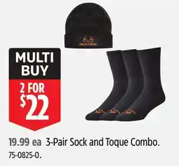 Canadian Tire 3-Pair Sock and Toque Combo offer