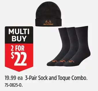 Canadian Tire 3-Pair Sock and Toque Combo offer