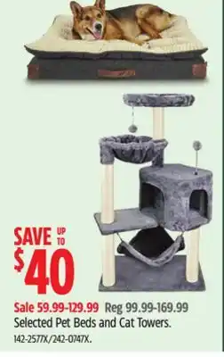 Canadian Tire Petco Selected Pet Beds and Cat Towers offer