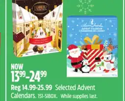 Canadian Tire Ferrero Selected Advent Calendars offer