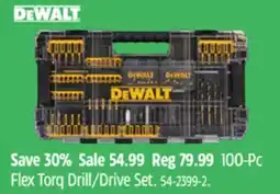 Canadian Tire Dewalt 100-Pc Flex Torq Drill/Drive Set offer
