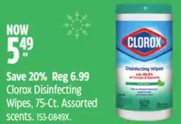 Canadian Tire Clorox Disinfecting Wipes offer