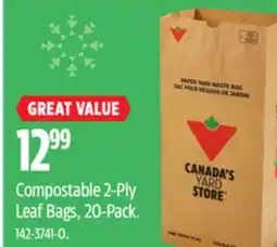 Canadian Tire Canadian Tire Compostable 2-Ply Leaf Bags offer