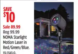 Canadian Tire NOMA Starlight Motion Laser in Red/Green/Blue offer