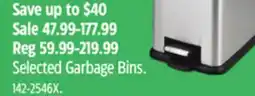 Canadian Tire Type A Selected Garbage Bins offer