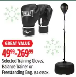 Canadian Tire BOSU Selected Training Gloves, Balance Trainer or Freestanding Bag offer