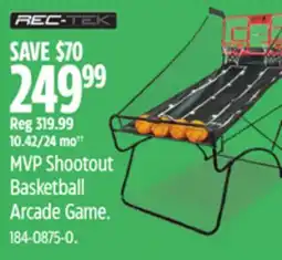 Canadian Tire Rec-Tek MVP Shootout Basketball Arcade Game offer