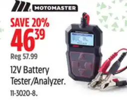 Canadian Tire Motomaster 12V Battery Tester Analyzer offer