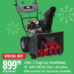 Canadian Tire 208cc 2-Stage Gas Snowblower, 24˝ with Electric Start offer