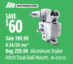 Canadian Tire Motomaster Aluminum Trailer Hitch Dual-Ball Mount offer