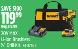 Canadian Tire 20V MAX Li-Ion Brushless 1⁄2˝ Drill Kit offer