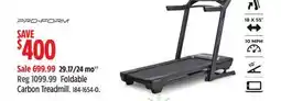 Canadian Tire ProForm Foldable Carbon Treadmill offer