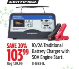 Canadian Tire Certified 10/2A Traditional Battery Charger with 50A Engine Start offer