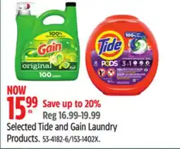 Canadian Tire Selected Tide and Gain Laundry Products offer