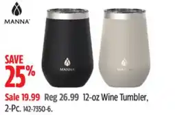 Canadian Tire Manna 12-oz Wine Tumbler offer