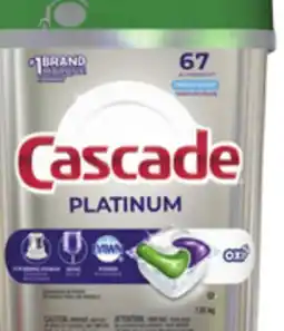 Canadian Tire Cascade Platinum Plus Oxi Dishwasher Detergent Pods, 67-Ct offer
