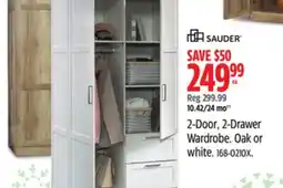 Canadian Tire Sauder 2-Door, 2-Drawer Wardrobe offer