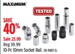 Canadian Tire Maximum 10-Pc 10mm Socket Rail offer