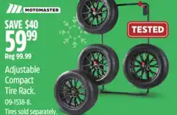 Canadian Tire Motomaster Adjustable Compact Tire Rack offer