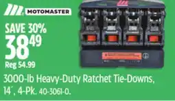 Canadian Tire Motomaster 3000-lb Heavy-Duty Ratchet Tie-Downs, 14´, 4-Pk offer