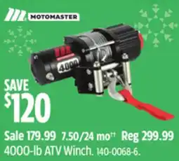 Canadian Tire Motomaster 4000-lb ATV Winch offer