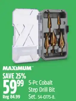 Canadian Tire Maximum 5-Pc Cobalt Step Drill Bit Set offer