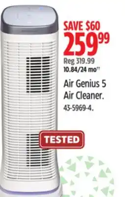 Canadian Tire Honeywell Air Genius 5 Air Cleaner offer