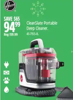 Canadian Tire Hoover CleanSlate Portable Deep Cleaner offer