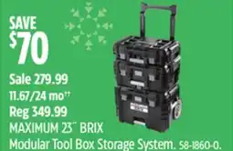 Canadian Tire MAXIMUM 23˝ BRIX Modular Tool Box Storage System offer