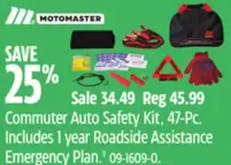 Canadian Tire Commuter Auto Safety Kit, 47-Pc. Includes 1 year Roadside Assistance Emergency Plan.‡ offer