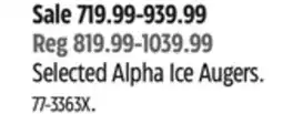 Canadian Tire ION Selected Alpha Ice Augers offer
