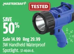 Canadian Tire Mastercraft 3W Handheld Waterproof Spotlight offer