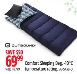 Canadian Tire Outbound Comfort Sleeping Bag offer
