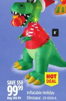 Canadian Tire Inflatable Holiday Dinosaur offer