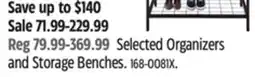 Canadian Tire Selected Organizers and Storage Benches offer