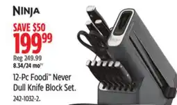 Canadian Tire Ninja 12-Pc Foodi Never Dull Knife Block Set offer