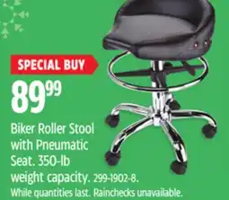 Canadian Tire Biker Roller Stool with Pneumatic Seat offer