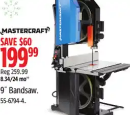 Canadian Tire Mastercraft 9˝ Bandsaw offer
