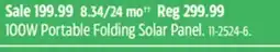 Canadian Tire 100W Portable Folding Solar Panel offer