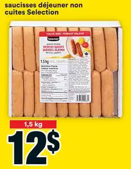 Super C saucisses déjeuner non cuites Selection offer