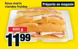 Super C Sous-marin viandes froides offer
