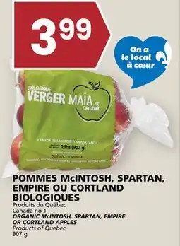 Rachelle-Bery Grocery ORGANIC McINTOSH, SPARTAN, EMPIRE OR CORTLAND APPLES offer