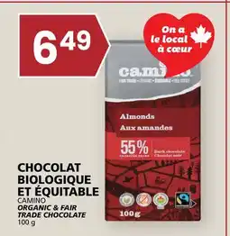 Rachelle-Bery Grocery CAMINO ORGANIC & FAIR TRADE CHOCOLATE offer