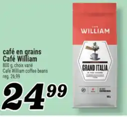 Marché Richelieu CAFÉ EN GRAINS CAFÉ WILLIAM | CAFÉ WILLIAM COFFEE BEANS offer