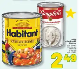 Marché Richelieu soupe prête‑à‑servir Habitant | Habitant ready to serve soup offer