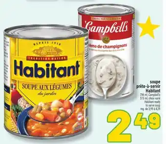 Marché Richelieu soupe prête‑à‑servir Habitant | Habitant ready to serve soup offer