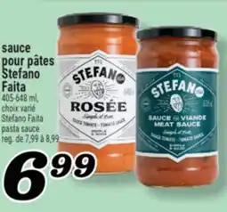 Marché Richelieu SAUCE POUR PÂTES STEFANO FAITA | STEFANO FAITA PASTA SAUCE offer