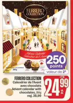 Jean Coutu FERRERO COLLECTION Advent calendar with chocolates offer