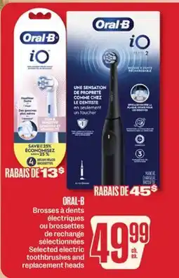 Jean Coutu ORAL-B Selected electric toothbrushes and replacement heads offer